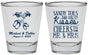 Personalized Wedding Shot Glasses - Sandy Feet Salty Kisses | 357