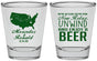 Personalized Wedding Shot Glasses - Relax Unwind Enjoy Beer | 360
