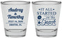 Personalized Wedding Shot Glasses - Started On The Beach | 361
