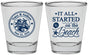 Personalized Wedding Shot Glasses - Started On The Beach | 362