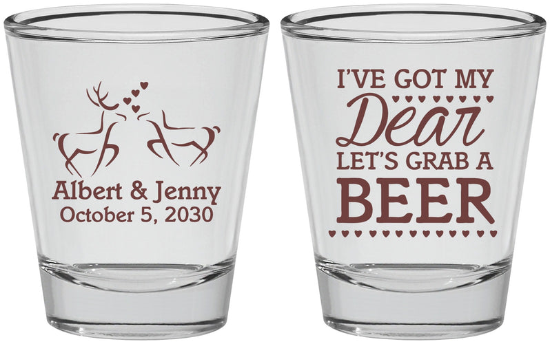 Personalized Wedding Shot Glasses - Dear Beer | 372