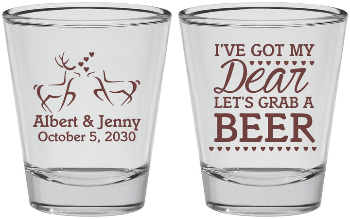 Personalized Wedding Shot Glasses - Dear Beer | 372