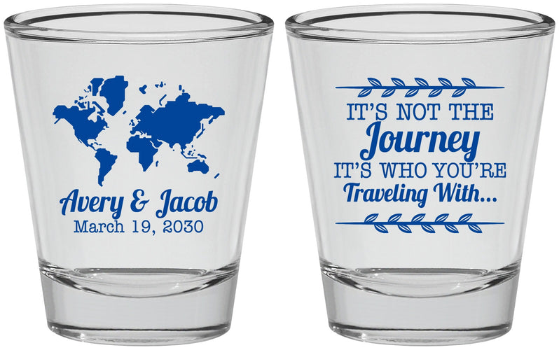 Personalized Wedding Shot Glasses - Journey Traveling With | 374