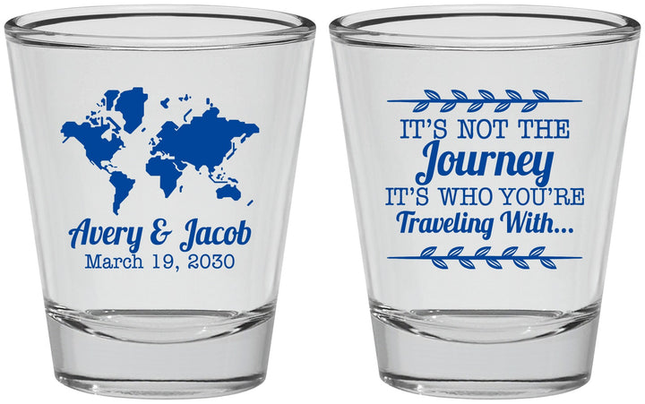Personalized Wedding Shot Glasses - Journey Traveling With | 374