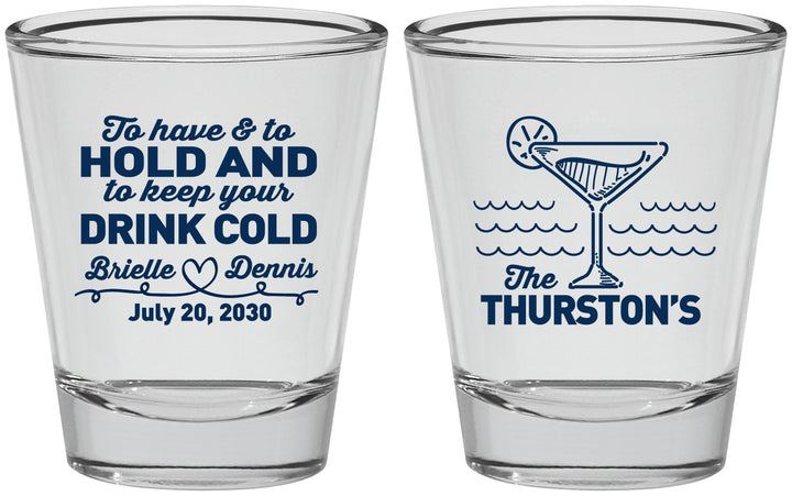 Personalized Wedding Shot Glasses - To Have And To Hold | 375