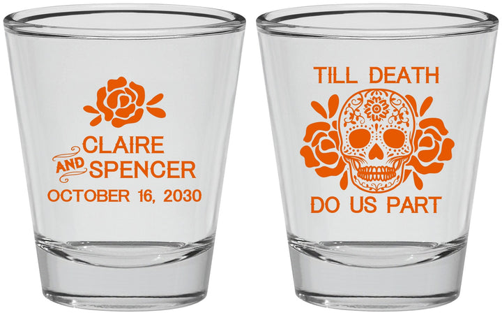 Personalized Wedding Shot Glasses - Till Death Do Us Part | 380