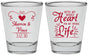 Personalized Wedding Shot Glasses - Heart Life | 387