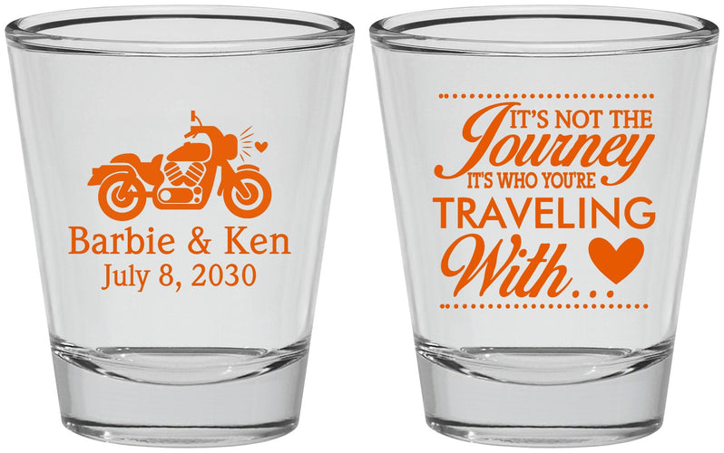 Personalized Wedding Shot Glasses - Journey Traveling With | 388