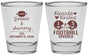 Personalized Wedding Shot Glasses - Hearts United Football | 395