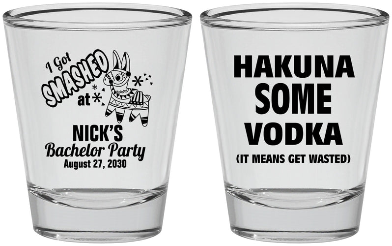 Personalized Bachelor Party Shot Glasses - Fiesta Mexican | 40004