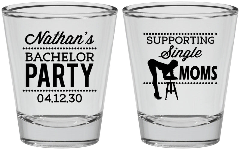 Personalized Bachelor Party Shot Glasses - Strip Club | 40006