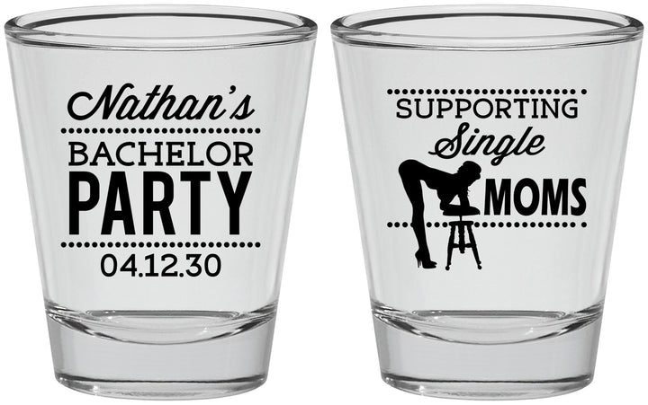 Personalized Bachelor Party Shot Glasses - Strip Club | 40006