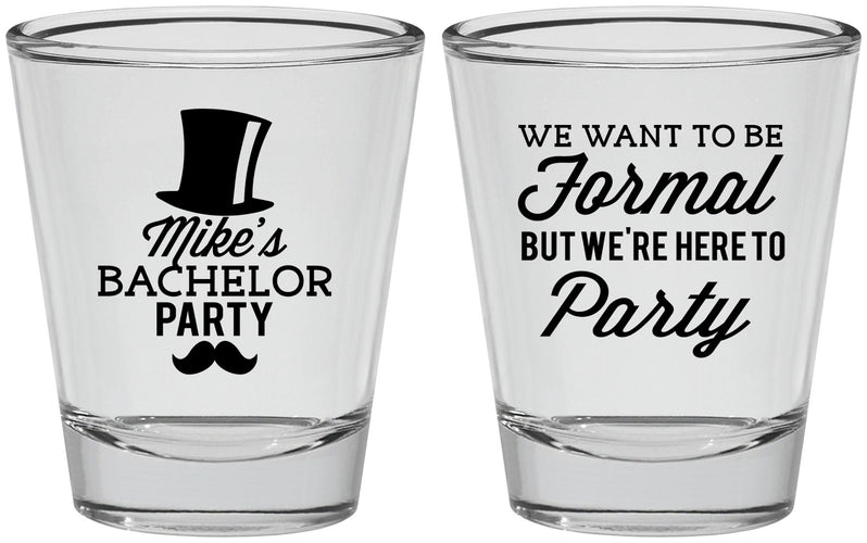 Personalized Bachelor Party Shot Glasses - Formal | 40007