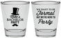 Personalized Bachelor Party Shot Glasses - Formal | 40007