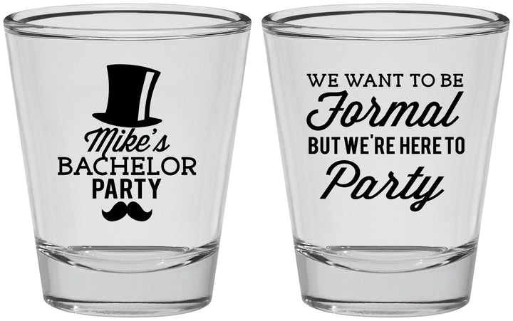 Personalized Bachelor Party Shot Glasses - Formal | 40007