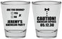 Personalized Bachelor Party Shot Glasses - Caution Expires On | 40013