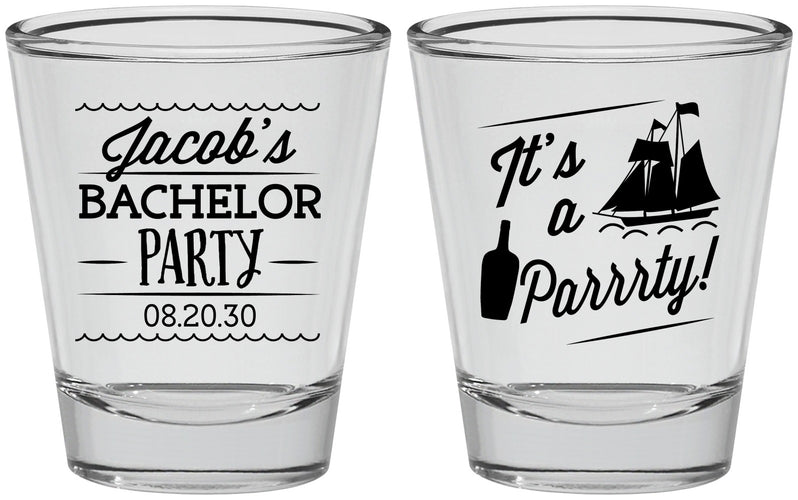 Personalized Bachelor Party Shot Glasses - Boat | 40023