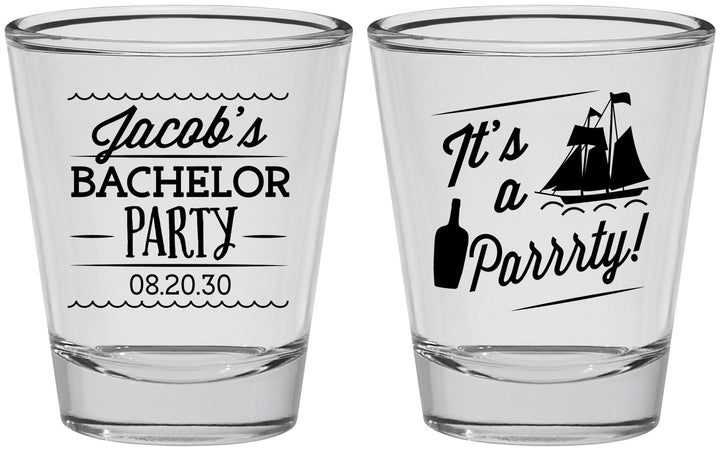 Personalized Bachelor Party Shot Glasses - Boat | 40023