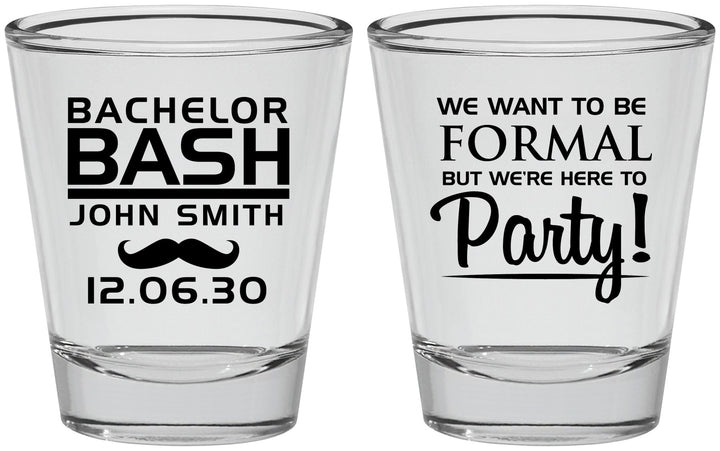 Personalized Bachelor Party Shot Glasses - Formal | 40030