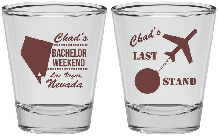 Personalized Bachelor Party Shot Glasses - Last Stand | 40034