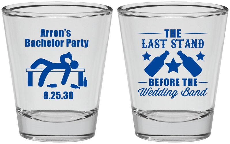 Personalized Bachelor Party Shot Glasses - The Last Stand | 40035