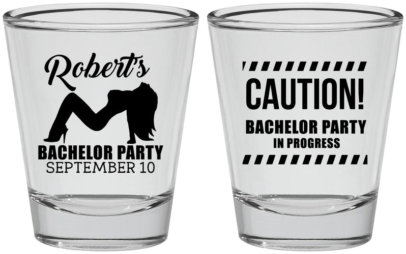Personalized Bachelor Party Shot Glasses - Strip Club | 40037