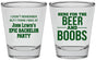 Personalized Bachelor Party Shot Glasses - Beer And Boobs | 40039
