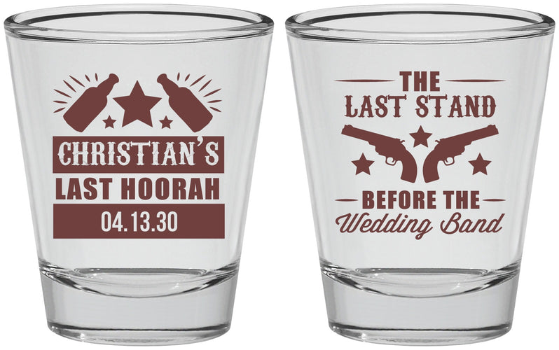 Personalized Bachelor Party Shot Glasses - Last Stand | 40046