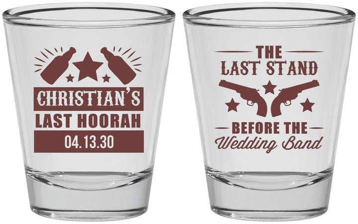 Personalized Bachelor Party Shot Glasses - Last Stand | 40046