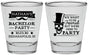 Personalized Bachelor Party Shot Glasses - Formal Skeleton | 40048