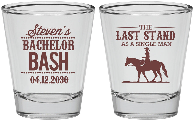 Personalized Bachelor Party Shot Glasses - The Last Stand | 40050