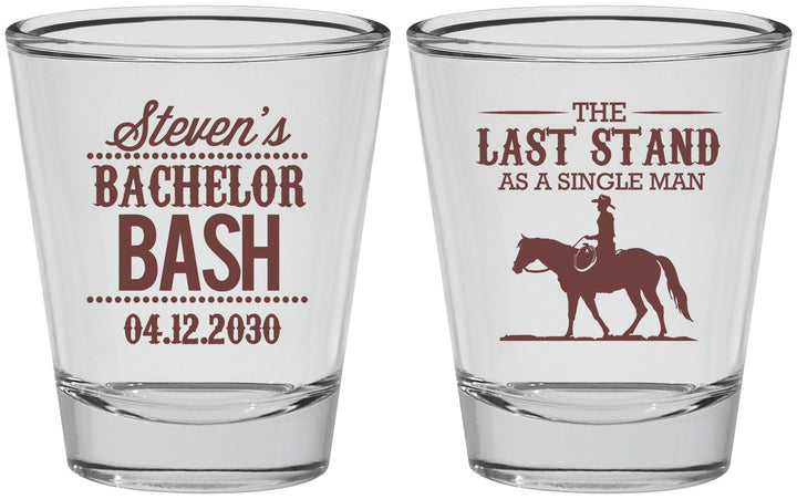 Personalized Bachelor Party Shot Glasses - The Last Stand | 40050