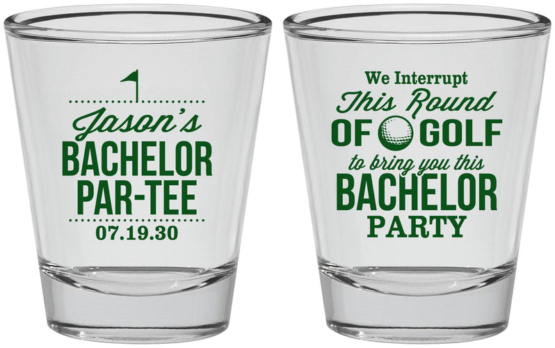 Personalized Bachelor Party Shot Glasses - Golf | 40052