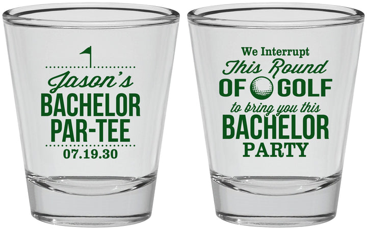 Personalized Bachelor Party Shot Glasses - Golf | 40052