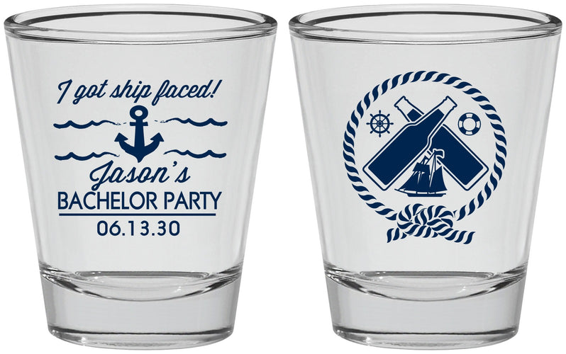 Personalized Bachelor Party Shot Glasses - Anchor | 40054