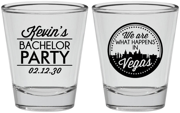 Personalized Bachelor Party Shot Glasses - Last Vegas | 40060