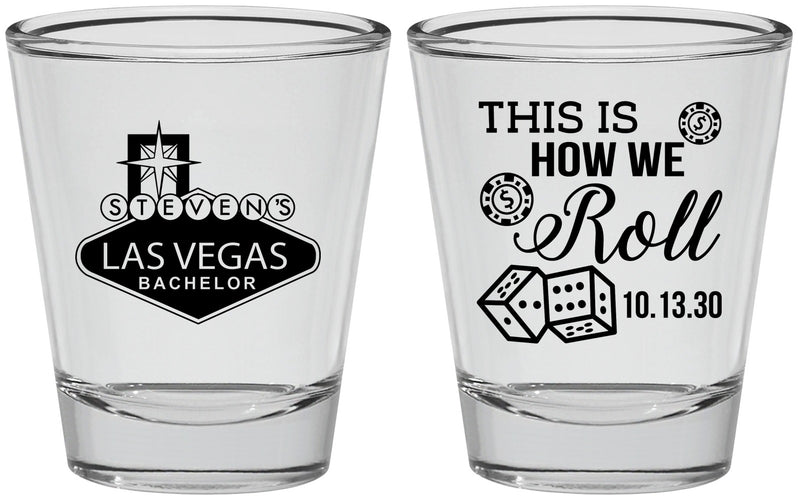 Personalized Bachelor Party Shot Glasses - Last Vegas | 40061