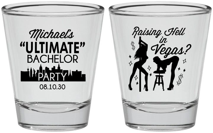 Personalized Bachelor Party Shot Glasses - Last Vegas | 40062