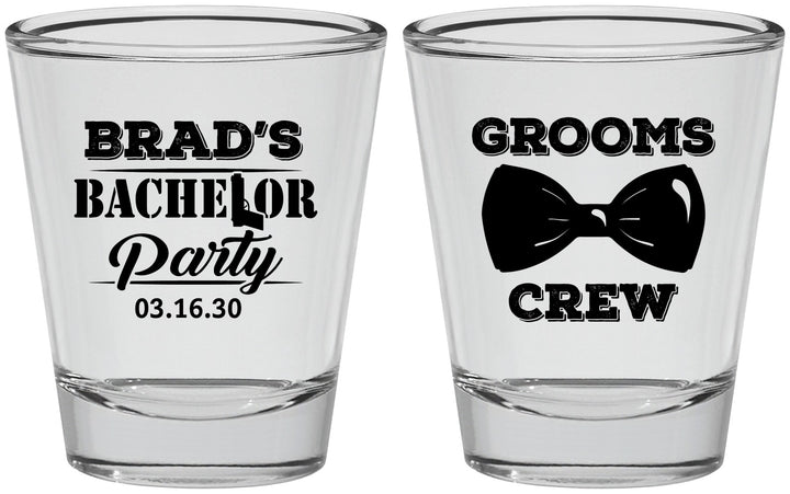 Personalized Bachelor Party Shot Glasses - Grooms Crew | 40070