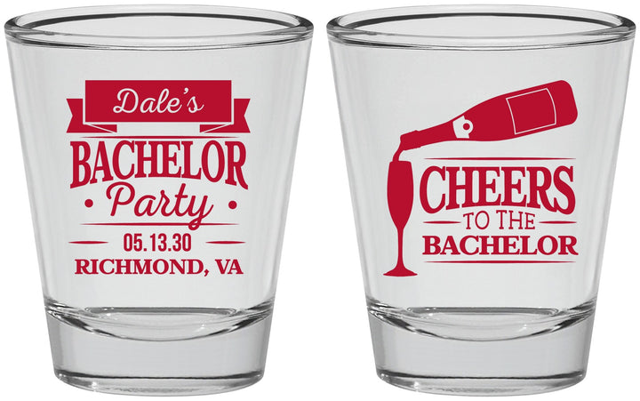 Personalized Bachelor Party Shot Glasses - Cheers | 40072