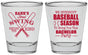 Personalized Bachelor Party Shot Glasses - Baseball | 40075