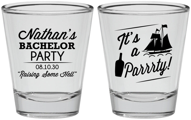Personalized Bachelor Party Shot Glasses - Boat | 40076
