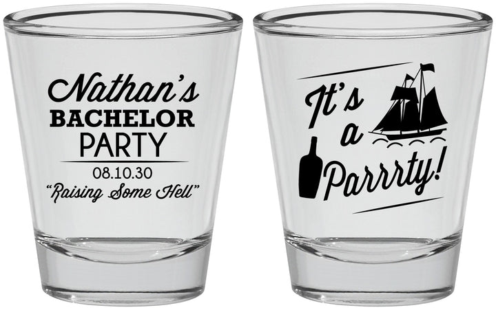 Personalized Bachelor Party Shot Glasses - Boat | 40076