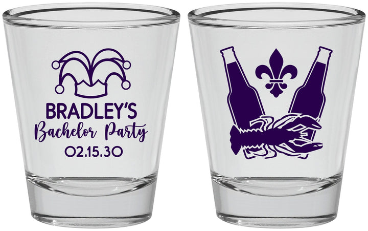 Personalized Bachelor Party Shot Glasses - New Orleans | 40077