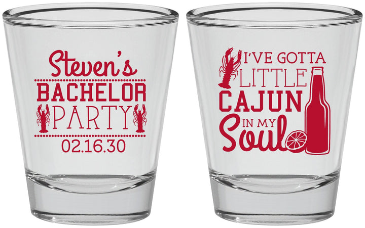 Personalized Bachelor Party Shot Glasses - Cajun In My Soul | 40078