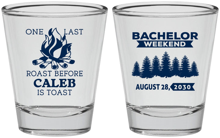 Personalized Bachelor Party Shot Glasses - Camping | 40079