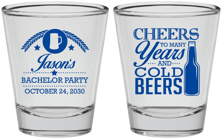 Personalized Bachelor Party Shot Glasses - Cheers | 40097