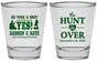 Personalized Wedding Shot Glasses - The Hunt Is Over | 403