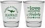 Personalized Wedding Shot Glasses - Love Laughter Happily | 404