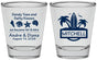 Personalized Wedding Shot Glasses - Sandy Toes Salty Kisses | 419